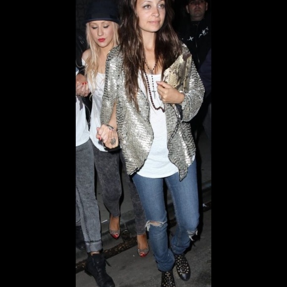 Free People Drippy Sequin Jacket - Picture 1 of 8